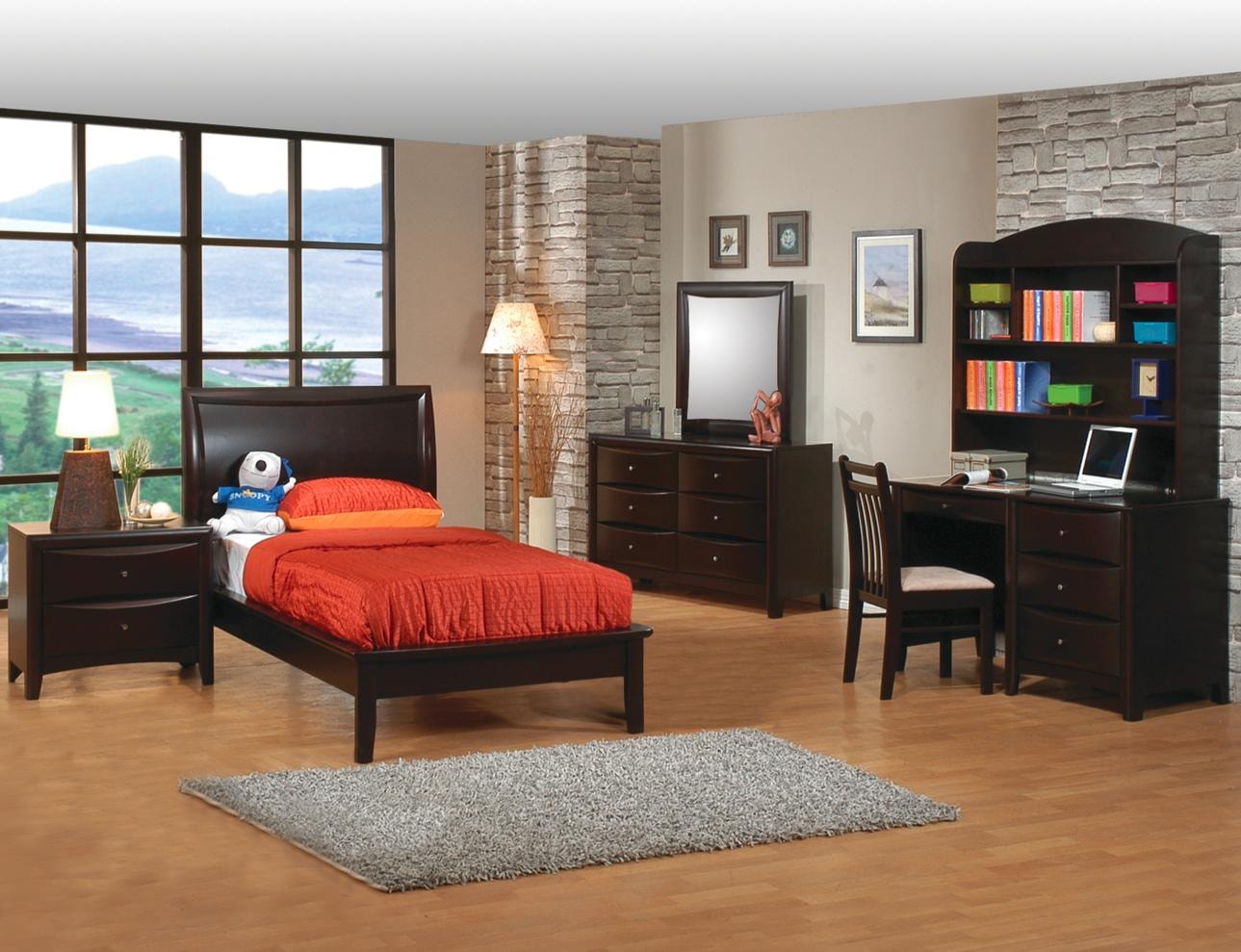 Phoenix Hutch for Computer Desk Cappuccino